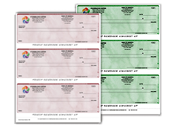 Top Quality, Dependable Bank Checks Cheap.com Printing 3 Per Page with Full Color Logo