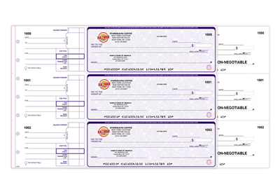 High Security Duplicate Manual Check Printing with Full Color Logo