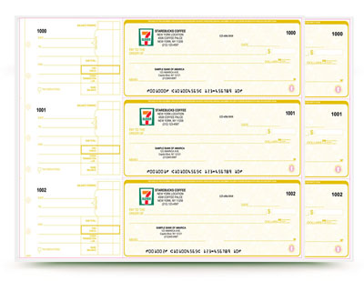 High Security Duplicate Manual Check Printing with Full Color Logo