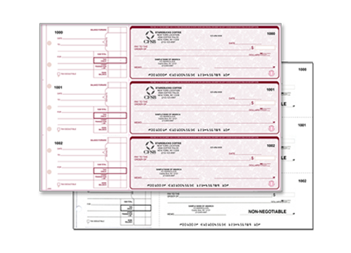 High Quality Check Printing, and Inexpensive Middle Custom Design Business Checks