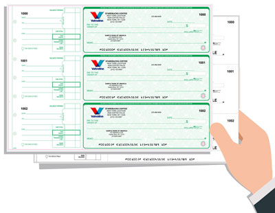 High Security Duplicate Manual Check Printing with Full Color Logo