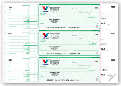 High Security Duplicate Manual Check Printing with Full Color Logo