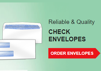 Order Printable Business Checks Envelopes Regular/High-Security | Single/Double Window Self-Seal, Peel and Seal, Wallet