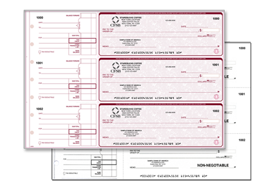 Duplicate High Security  Manual Check Printing